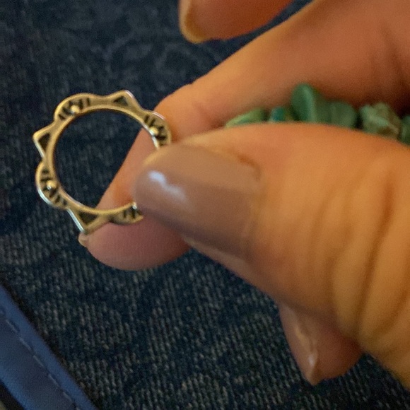 Turquoise chip bracelet double strand marked 925 I believe is Carolyn Pollack - Picture 4 of 7